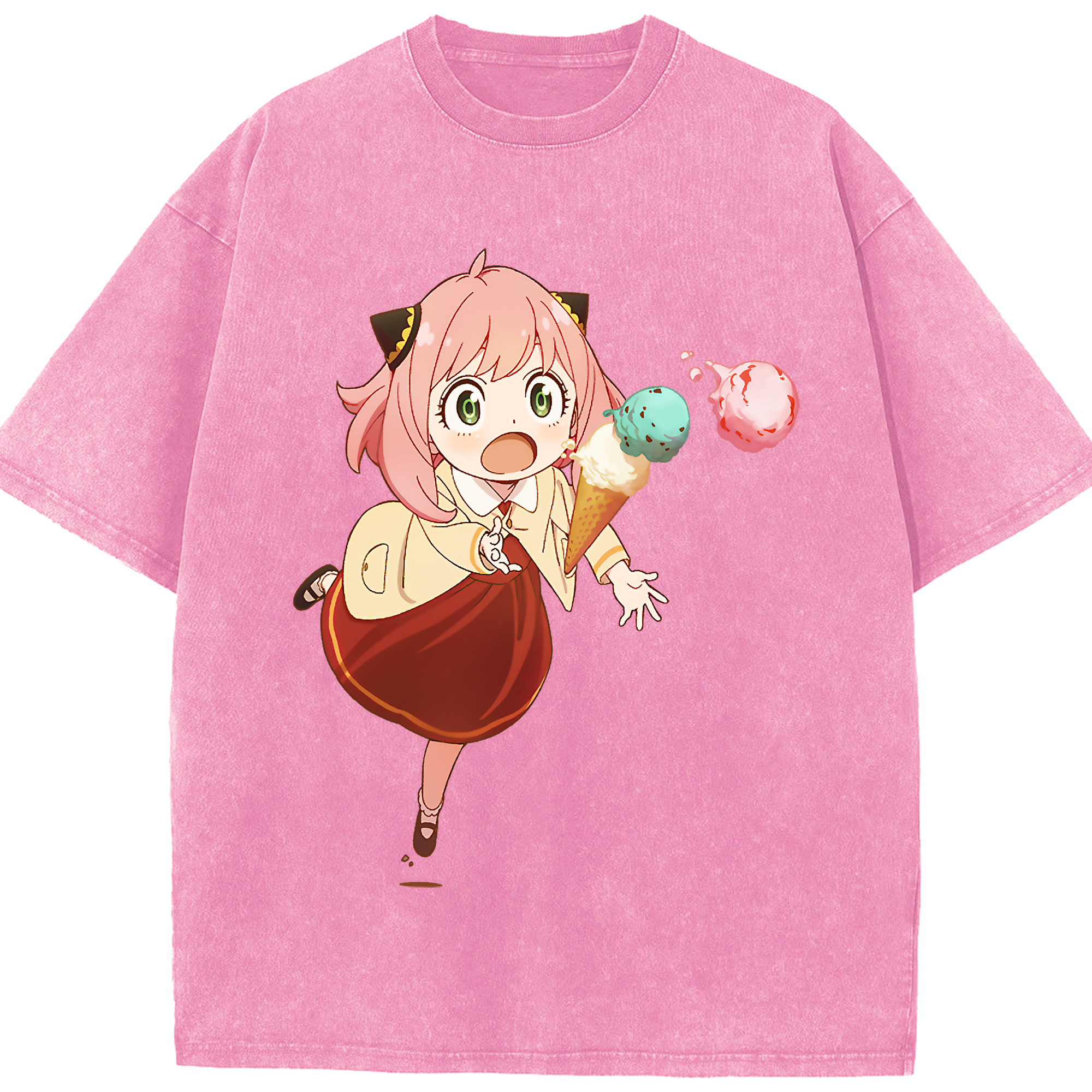 （画像用） SPY×FAMILY间谍家家酒 綿100% ヴィンテージ風 半袖Tシャツ（フロントプリント）